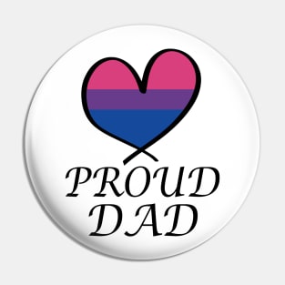 Proud Dad LGBT Gay Pride Month Bisexual Flag Pin