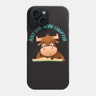 Animal reading book Just one more chapter I Love Books Bookoholic Phone Case