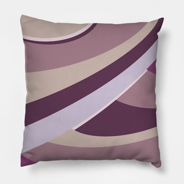 Grape Purple and Mauves Modern Abstract Pillow Pillow by Sailfaster Designs