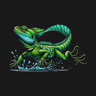 Basilisk Lizard Cool Lizard Art Herpetology Basilisk Lizard T-Shirt