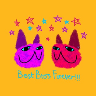 Fuzzy Cats Best Bros Forever T-Shirt