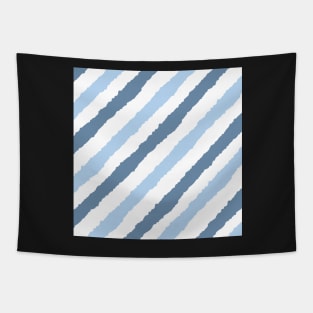 Shades of Blue Diagonal Stripe Seamless Pattern Tapestry