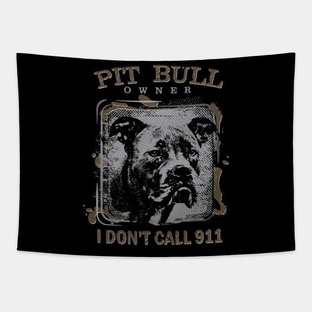 American Pit Bull Terrier Tapestry by Nartissima