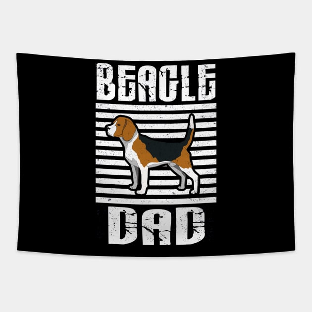 Beagle Dad Proud Dogs Tapestry by aaltadel