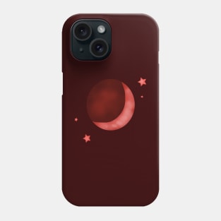 Red Crescent Moon Phone Case