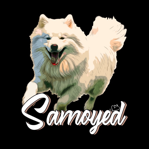 Furry Friends Fiesta Samoyed Dreams, Stylish Tee Extravaganza for Dog Lovers by Northground