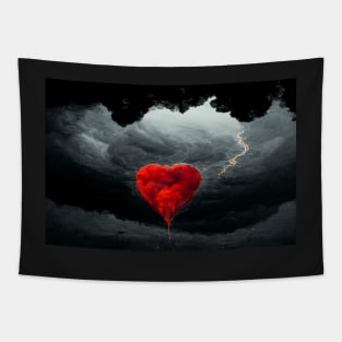 Broken Heart in the Clouds /  Broken Hearts Unwind Designs Tapestry