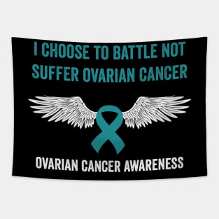 ovarian cancer warrior - teal ribbon awareness month - gynecological cancer Tapestry