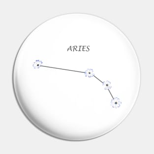 Aries Zodiac horoscope Constellation Sticker flower Pin