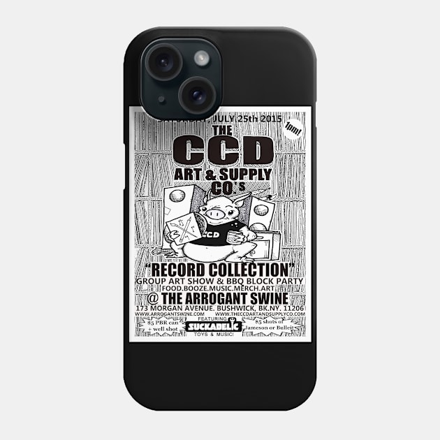 The CCD Record Collection Show Flyer Phone Case by MikeCCD