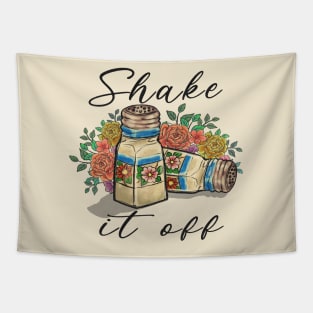 shake it off vintage seasoning with floral Tapestry