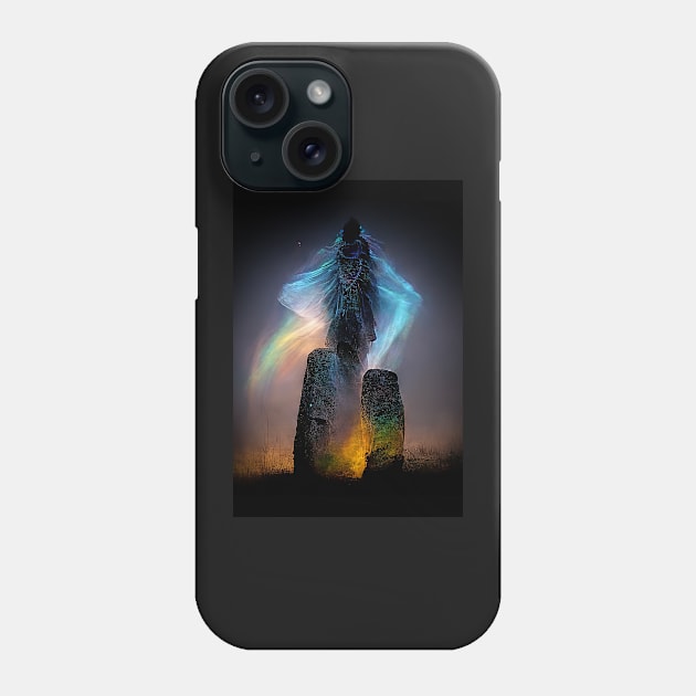 Shaman and Standing stones Phone Case by fairyfreak