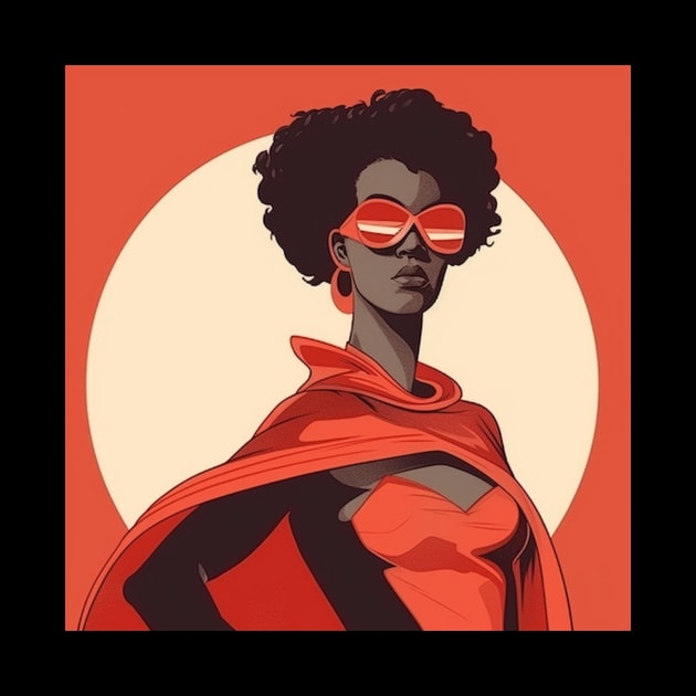 African Queen, Afro Superhero, Female Warrior, Black History by dukito