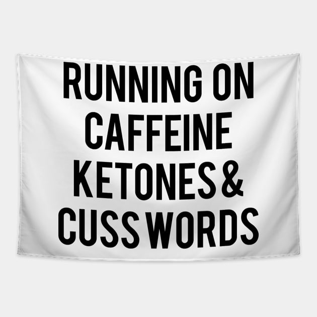 Running on Caffeine Tapestry by FontfulDesigns