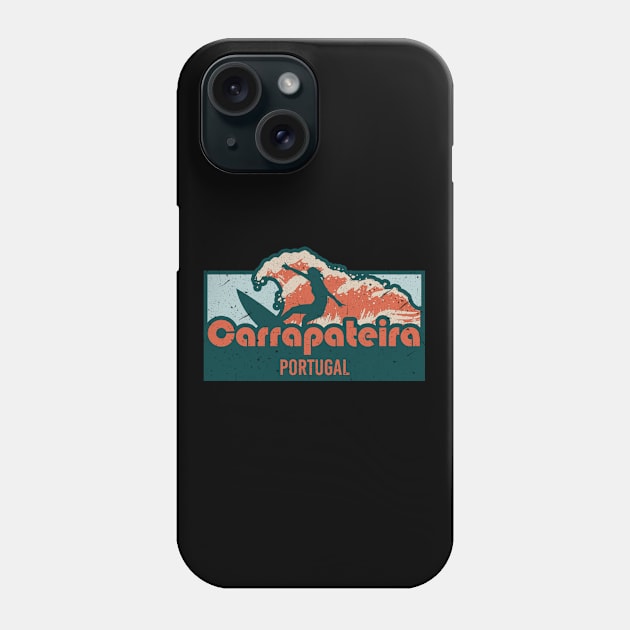 Carrapateira surfing in Portugal Phone Case by SerenityByAlex