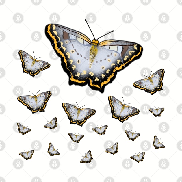 Black and Gold Butterfly Pattern by designs-by-ann