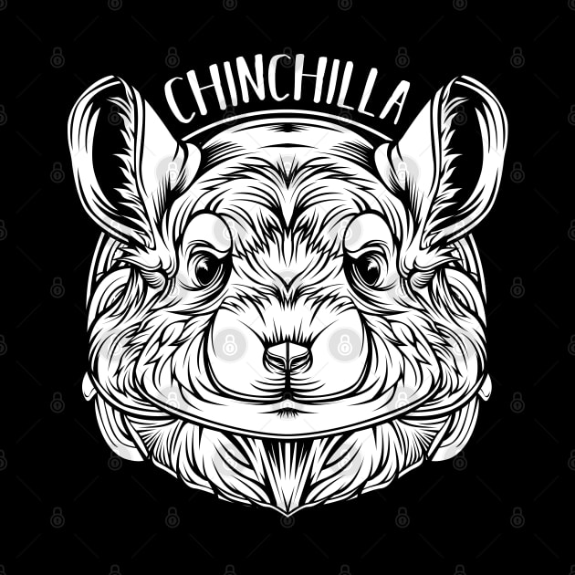 Chinchilla - Trendy Line-Art Chinchillas Rodent by Lumio Gifts