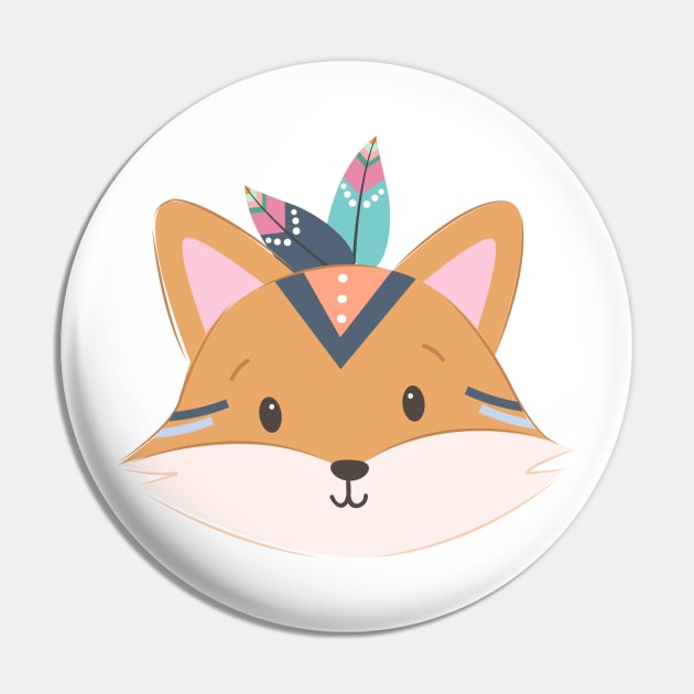 fox Pin by O2Graphic