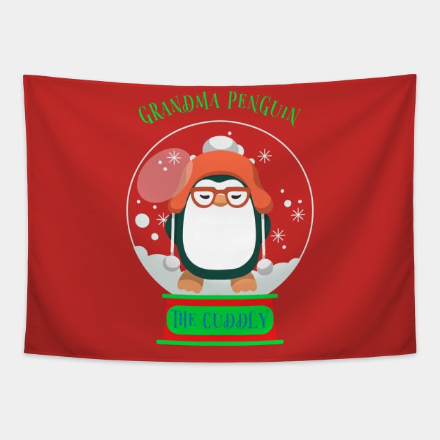 Matching Christmas Family, The Grandma Penguin Tapestry by Feminist Foodie