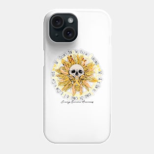 Ewings Sarcoma Awareness Awareness - Skull sunflower We Don't Know How Strong Phone Case