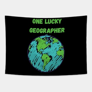 One Lucky Geographer St Patrick's day Tapestry