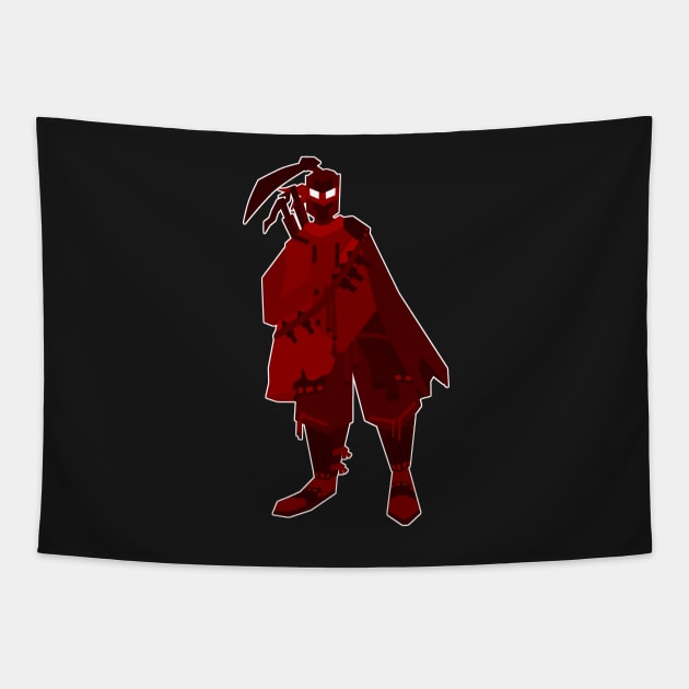 Red ninja Tapestry by Atzon