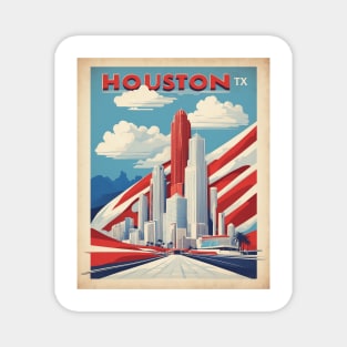 Houston Texas United States of America Tourism Vintage Poster Magnet