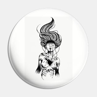 Mermaid (black version) Pin