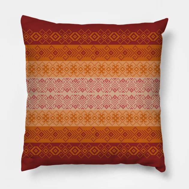 beautiful fabric pattern Pillow by noke pattern