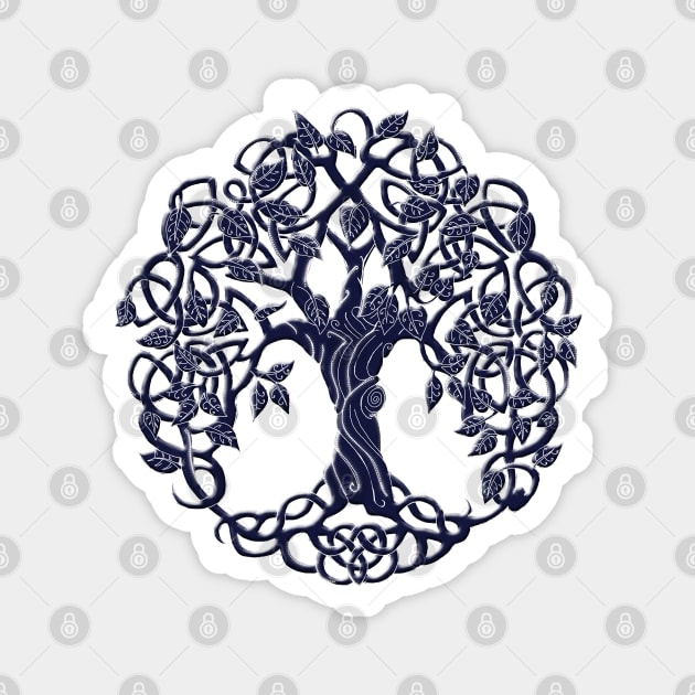 Tree of life Blue Magnet by Astrablink7