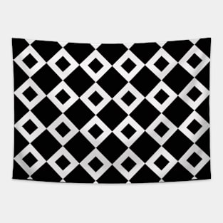 black and whitesquares pattern Tapestry