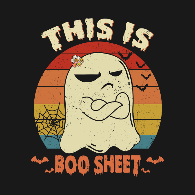 This Is Boo Sheet Ghost Retro Halloween Costume Men Women Shirt by WoowyStore