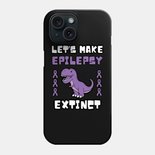 Epilepsy Extinct T-Rex Epilepsy Awareness Month Kids Phone Case