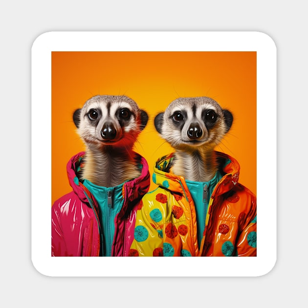 Hipster Meerkats 2 Magnet by AstroRisq