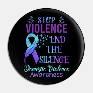 Family Domestic Violence Awareness Purple Ribbon Pin