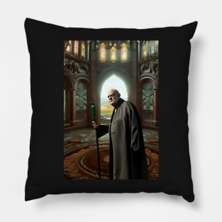 Aleister Crowley The Great Beast of Thelema in a Temple Digital Art Pillow