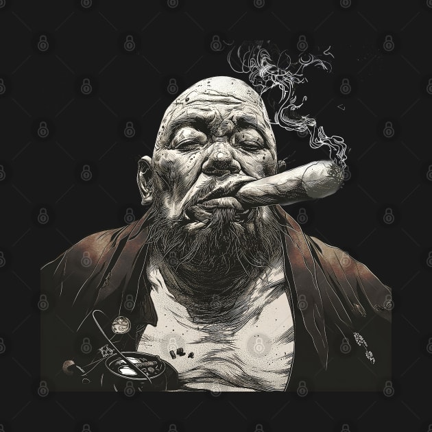 Puff Sumo: It’s Inevitable, Roll With It and Chill on a Dark Background by Puff Sumo