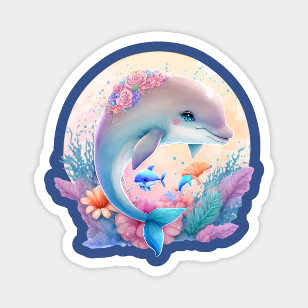 cute dolphin Magnet by abbeheimkatt