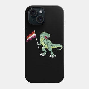 Funny Dinosaur Flag Lesbian Pride LGBT Gift Phone Case