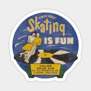 Skating is Fun Cam-Ark Roller Rink Vintage Defunct Skating Club Magnet