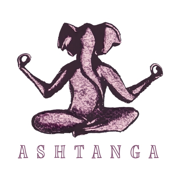 Pink Ashtanga Elephant by TomiTee