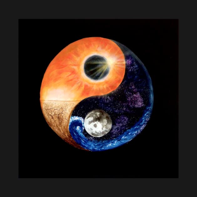 Yin Yang - Sun Moon Day Night Fire Water by monchie