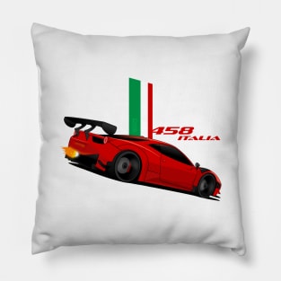 Ferrari 458 Italia red Italian Stripes Pillow