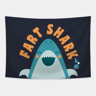 Fart Shark Illustration Funny Tapestry