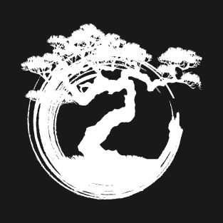 'Bonsai Tree Enso Circle' Cool Japanese Tree T-Shirt