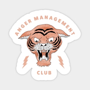 Anger Management Club Tiger Magnet