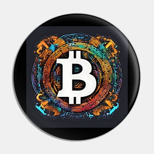 Bitcoin colorful Pin