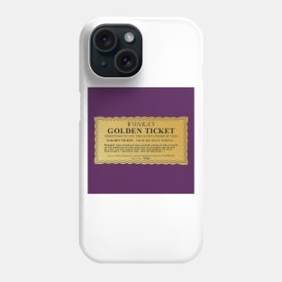 Willy Wonka's Golden Ticket Phone Case