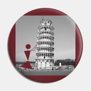 Warli woman at the Leaning Tower of Pisa Pin