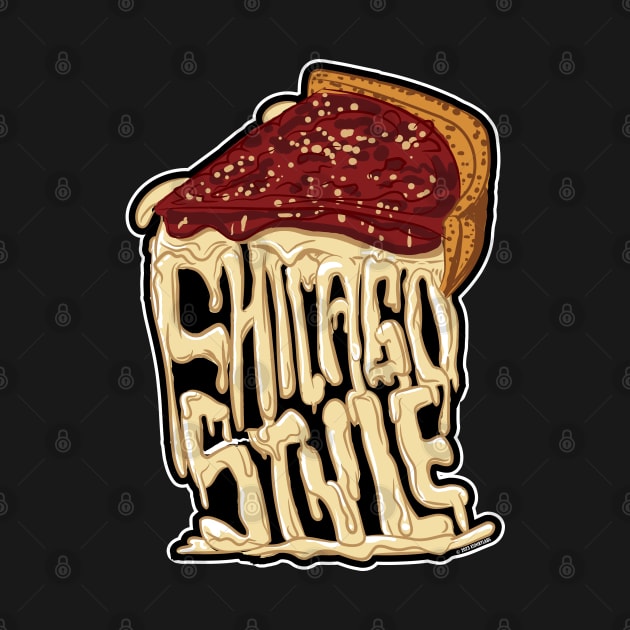 Chicago Style Deep Dish Pizza by eShirtLabs